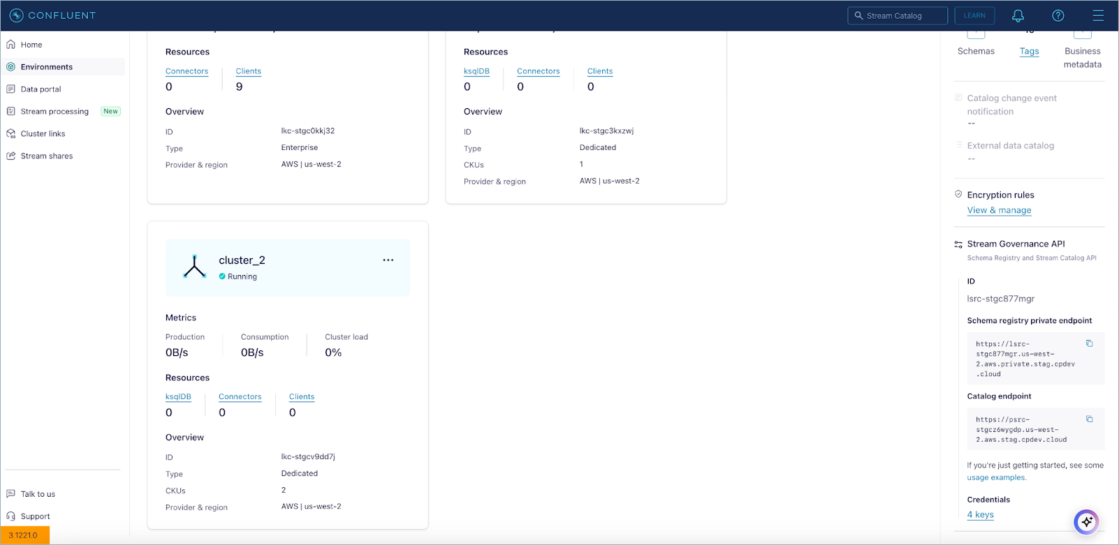 Schema Registry endpoint with PrivateLink on Cloud Console